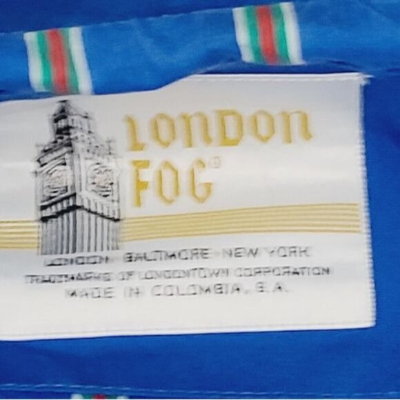 Vintage London Fog Bright Red Blue Contrast Zip Up Jacket - Picture 13 of 16